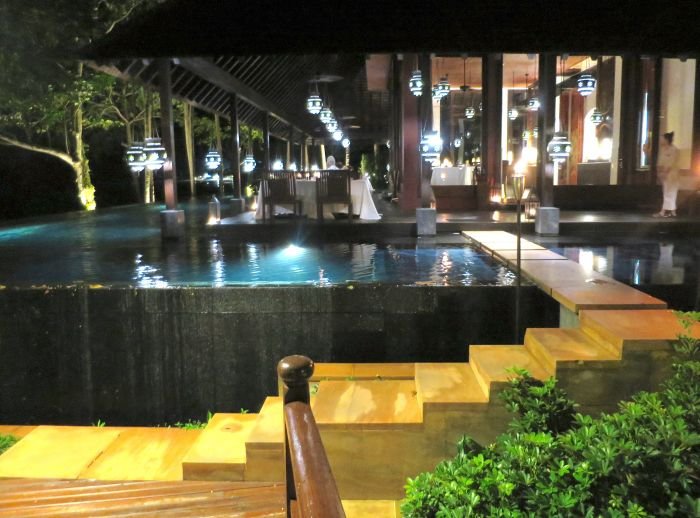 A dining table in a restaurant

Description automatically generated