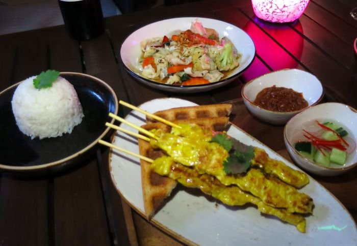 A plate of food on a table Description automatically generated