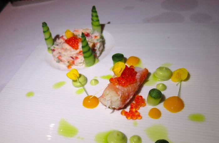 A plate of food on a table

Description automatically generated